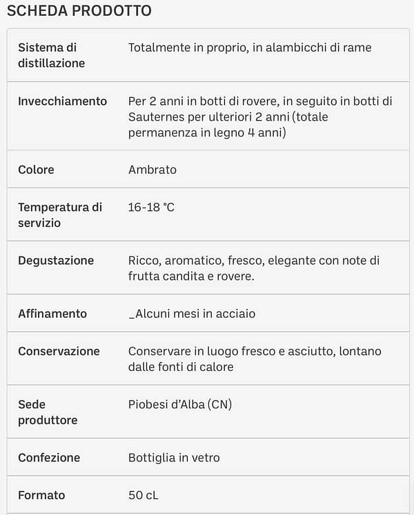 Grappa Riserva Botti di Sauternes - immagine 2